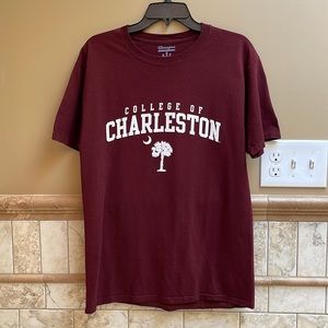 Champion COLLEGE OF CHARLESTON T Shirt, Unisex, Size M, 100% Cotton